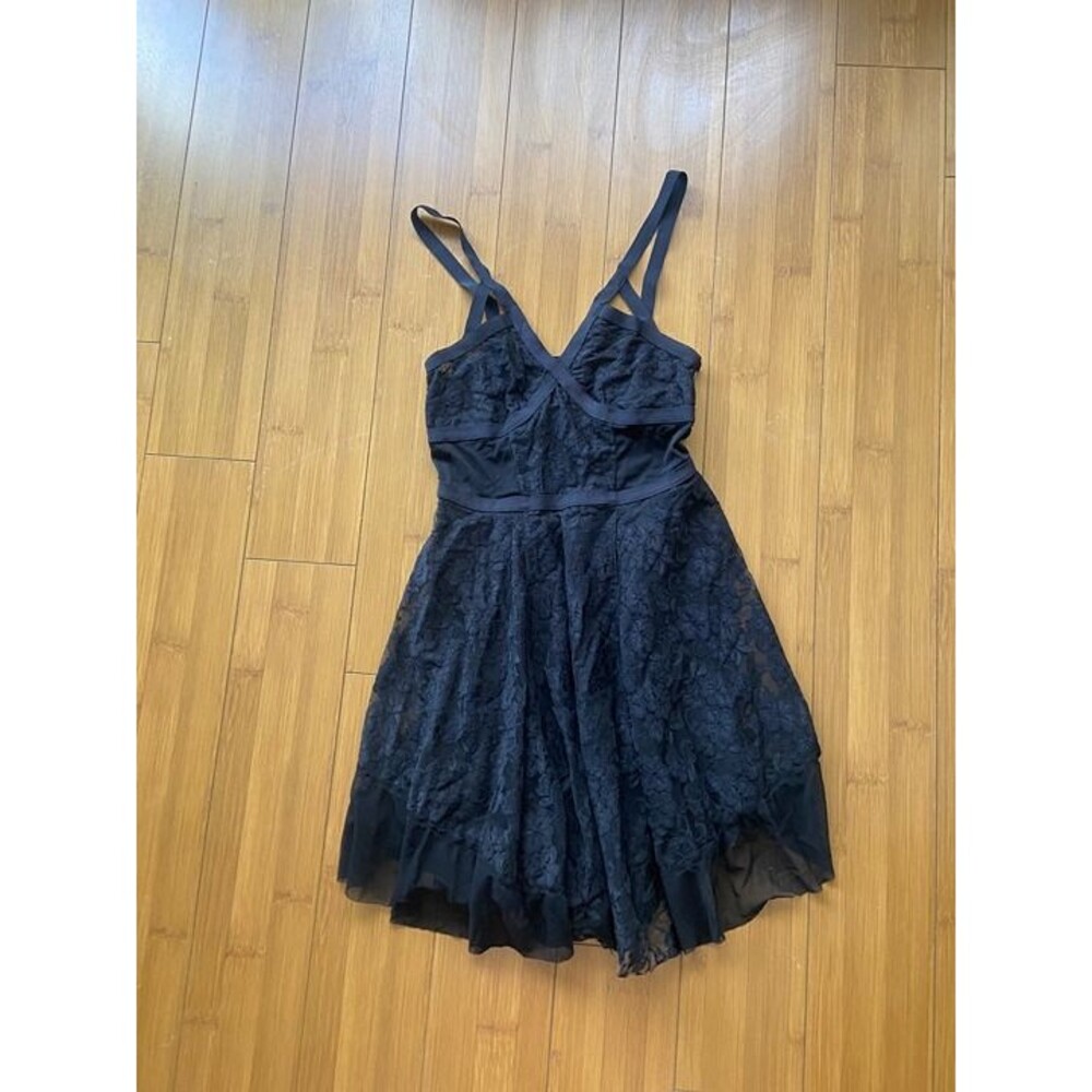 Intimately Free People Black Lingerie Cage Lage Dress - size XS